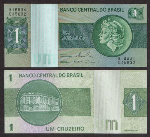 Бразилия 1 Крузейро 1975 P191 UNC (ПРЕСС)№2