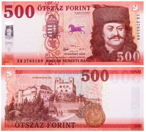 Венгрия 500 Форинт 2018 P202 UNC (ПРЕСС)