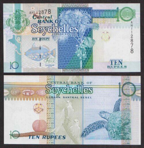 Сейшельские острова 10 Рупий 2013 P42 UNC (ПРЕСС)