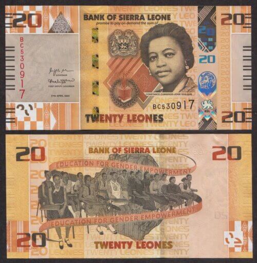 Сьерра-Леоне 20 Леоне 2022 P38 UNC (ПРЕСС)